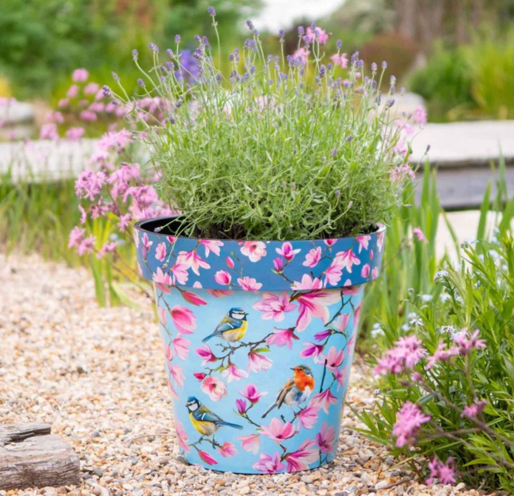 Creekwood Decorative pots water colour garden birds