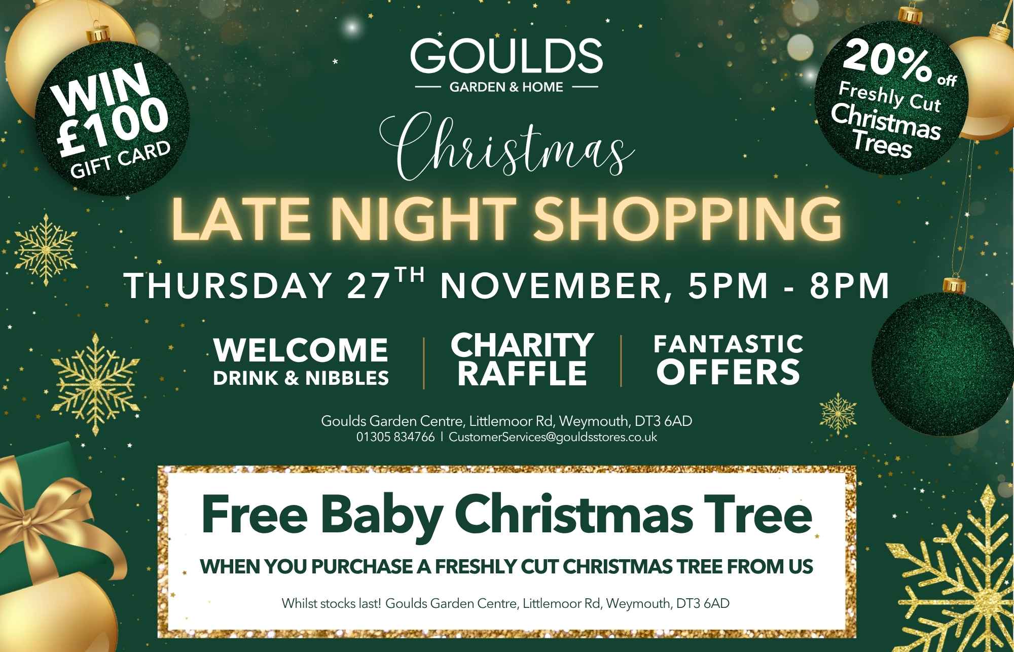 Late Night Christmas Shopping at Goulds Garden Centre